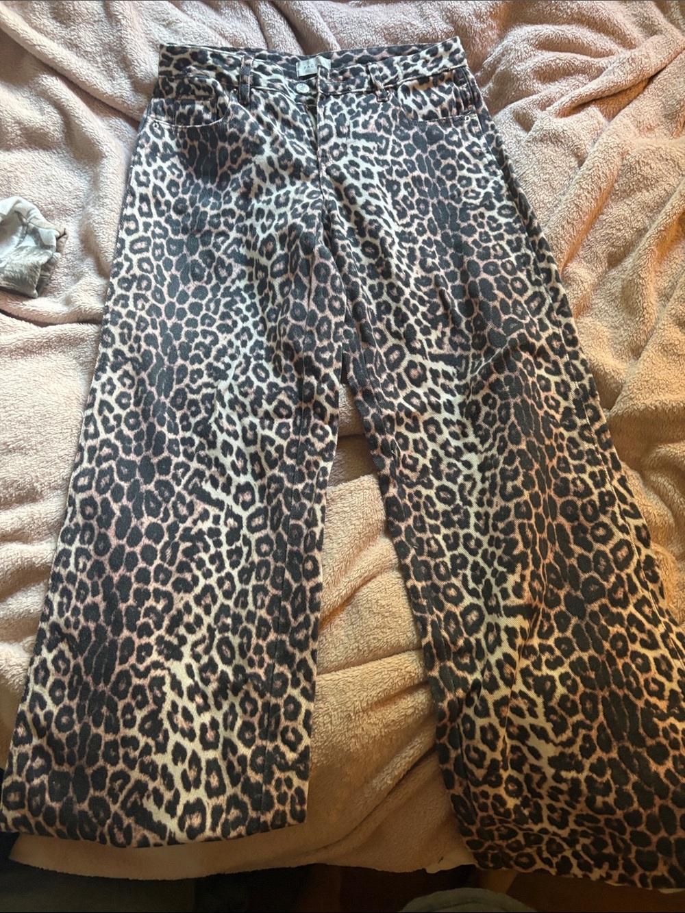PacSun Leopard Print Wide-Leg Pants in Brown and Black